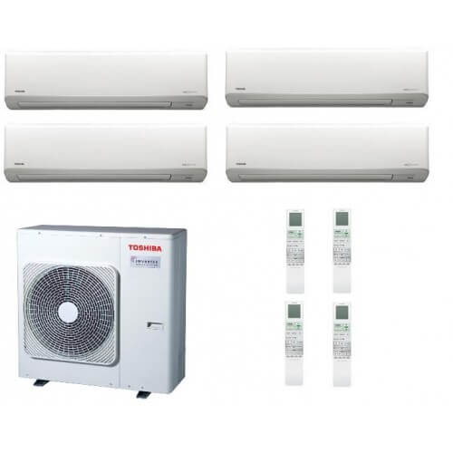 Klimatizácia Toshiba Suzumi Plus - Multisplit 4x3.5kW/10kW
